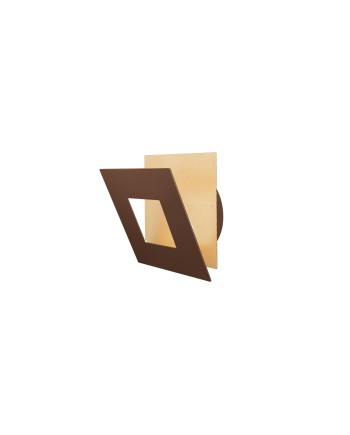 DALIA * APLIQUE CUADRADO 12W - ORO + CORTEN